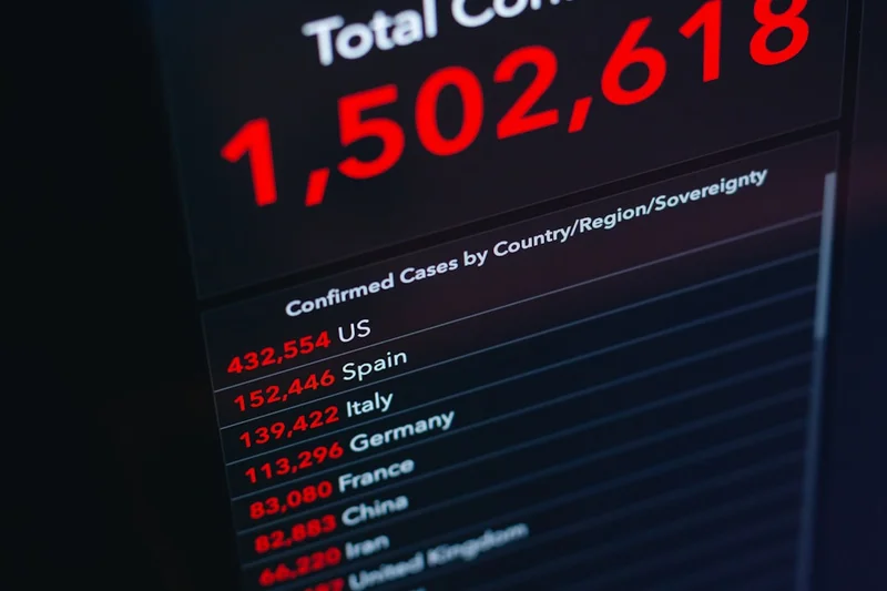 Coronavirus / Covid-19 cases in the world. (9.04.2020) Source: Center for Systems Science and Engineering (CSSE) at JHU